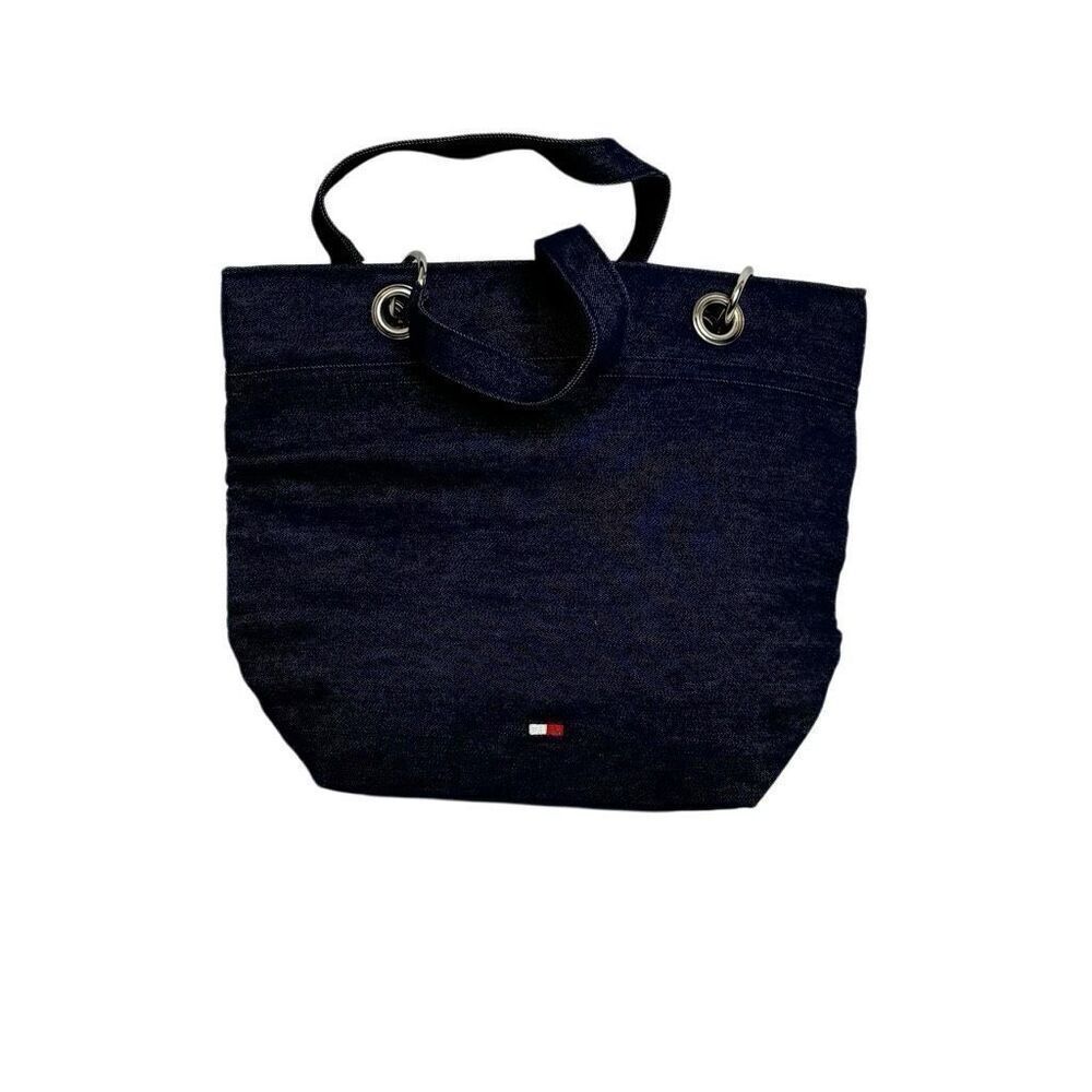 Tommy Hilfiger vintage Y2K dark denim toiletries tote bag
